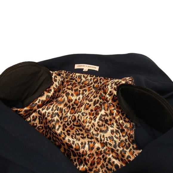 Standards & Practices Blazer Trench Sz 2X Navy Blue Long Coat Jacket Wrap Modern - Picture 15 of 15